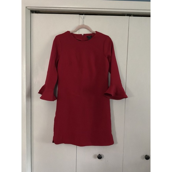 Ann Taylor Dresses & Skirts - Ann Taylor Size 2 Red‎ Dress With Bell Sleeves 16 X 33
